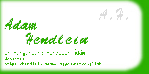 adam hendlein business card